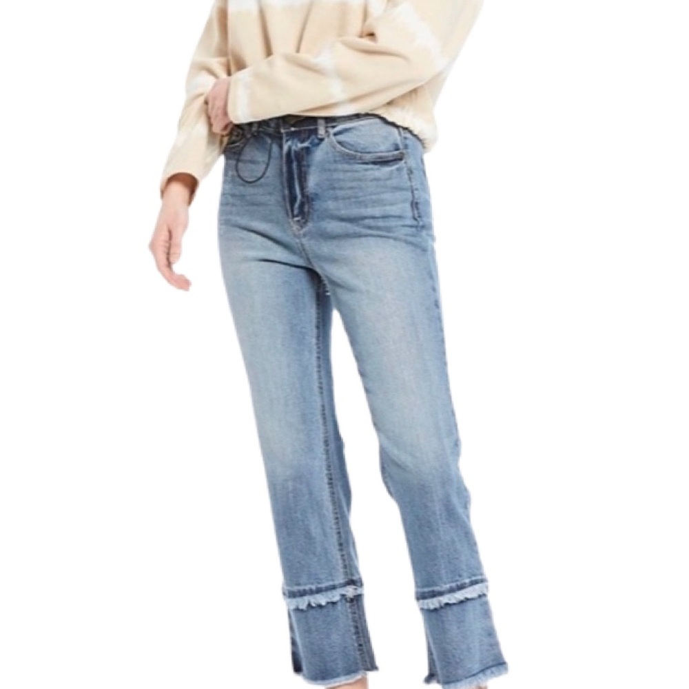 Gianni Bini Raw Hem Cropped Jeans Size Small NWT